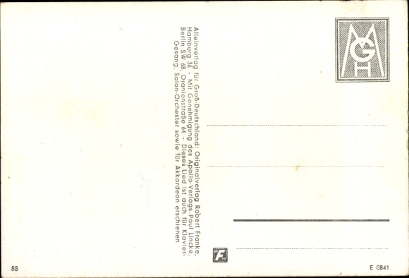 Song Postcard Lili Marleen, Before the barracks, before the big gate, Hans Leip, Norbert Schultze