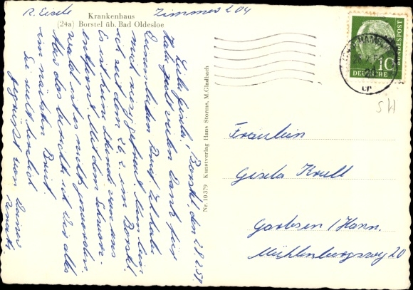 Postcard Sülfeld in Schleswig Holstein, Borstel Hospital