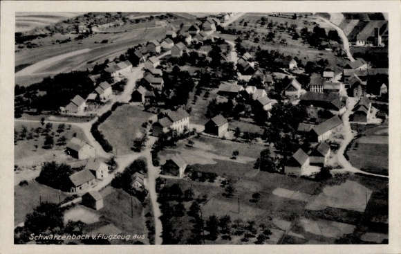 Postcard Schwarzenbach Nonnweiler in Saarland, aerial photograph