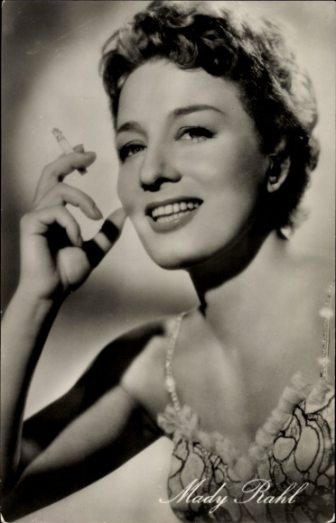 Postcard Actress Mady Rahl, Portrait, Cigarette, Three from Variety