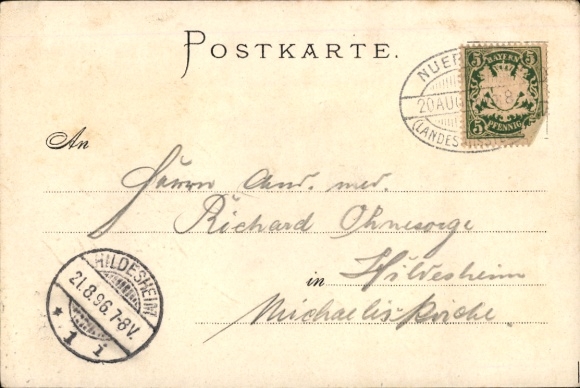 Chromo-Litho Nuremberg, Bavarian State Exhibition 1896, Munich Beer Hall