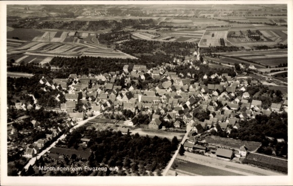 Postcard Korntal Münchingen in Strohgäu, aerial photograph