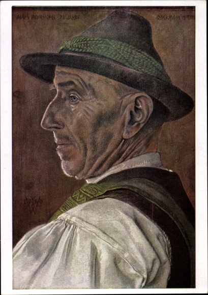 Artist PC Willrich, W., Tyrolean old farmer, Alois Innerhofer, German blood nobility, VDA