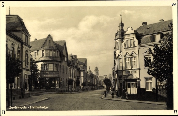 Ak Zeulenroda Triebes Thüringen, Stalinstraße