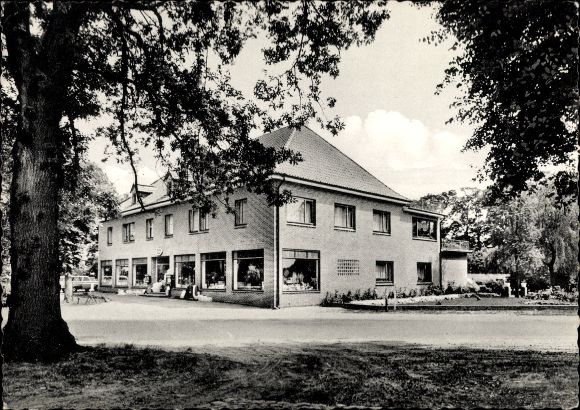 Postcard Groß Ippener in the Oldenburg district, general store Heinr. Wiegmann
