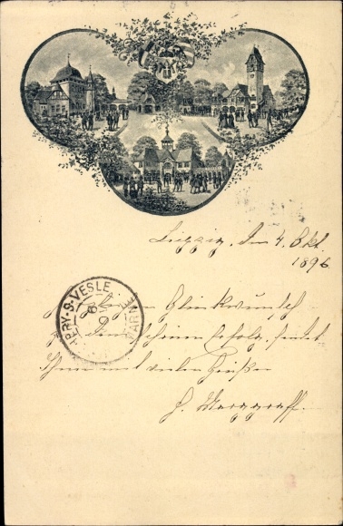 Chromo-Litho Nuremberg in Middle Franconia, Bavarian State Exhibition 1896