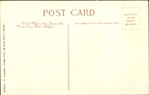Postcard Channel Island Jersey, Party at the Lighthouse