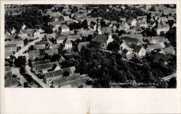 Postcard Appenweier in Baden Schwarzwald, aerial photograph