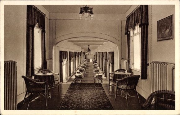 Postcard Oberhof in the Thuringian Forest, Heinrich Lorenz Foundation, Wandelhalle