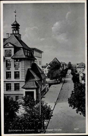 Ak Trzcianka Schönlanke an der Ostbahn Posen, Horst Wessel Straße