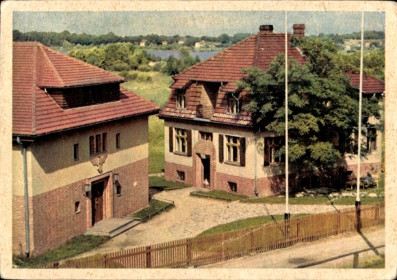 Postcard Lindow in der Mark, training camp of the state insurance company