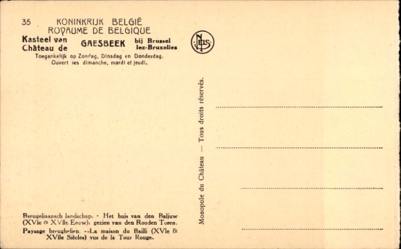 KP Gaesbeek Brabancja Flamandzka, Zamek, Zamek