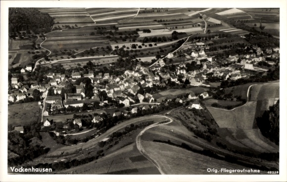 Postcard Vockenhausen Eppstein im Taunus, aerial photograph