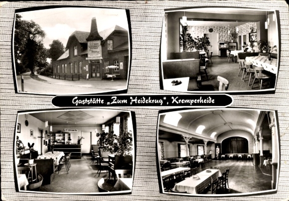 Ak Kremperheide in Holstein, restaurant op de Heidekrug, gastenkamer, buitenaanzicht