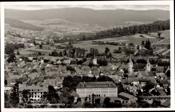 Postcard Schluechtern in Hesse, general view