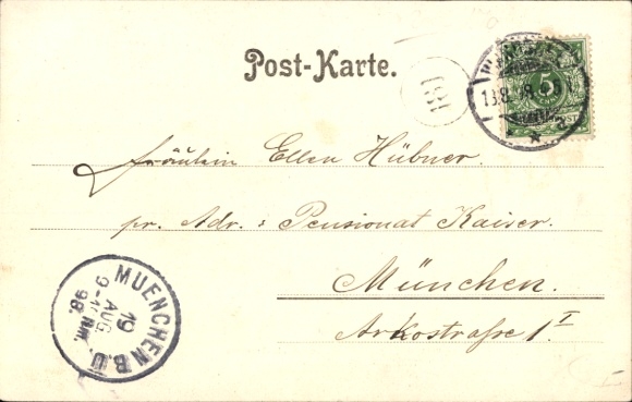 Ansichtkaart Hamburg Wandsbek, ruïnes van de uitgebrande kerk, 1 augustus 1898