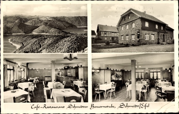Postcard Schmidt Nideggen in the Eifel, Cafe Restaurant Schmidter Bauernstube