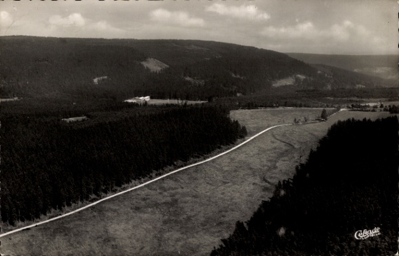 Ak St. Andreasberg Braunlage im Harz, Oderteich, Landschaft mit Wäldern, Straße, Berglandschaft, 