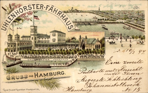 Chromo-Litho Hamburg Nord Uhlenhorst, Uhlenhorster Fährhaus