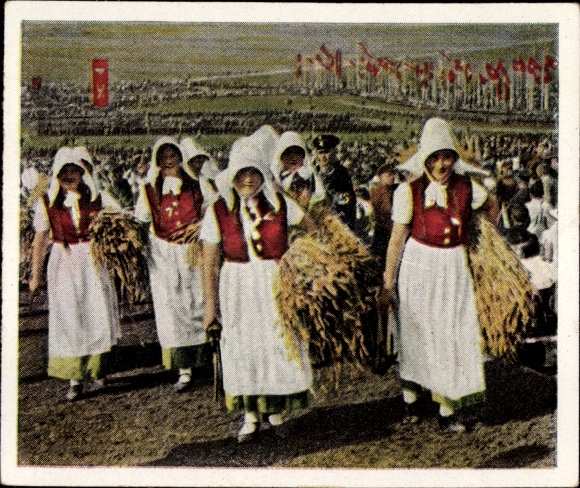 Sammelbild Die Nachkriegszeit Nr. 223, Oktober 1933, Erntedankfest auf dem Bückeberg