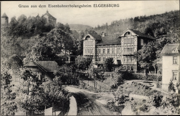 Postcard Elgersburg in Thuringia, Eisenbahnerholungsheim
