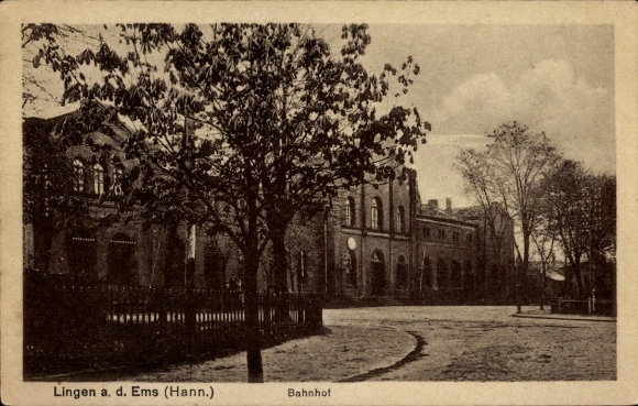 Ak Lingen im Emsland, Bahnhof