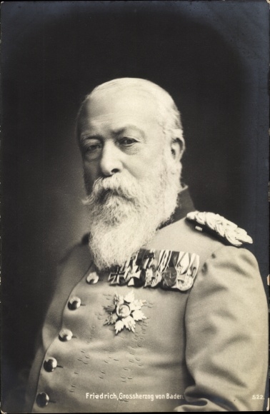 Ak Großherzog Friedrich I. von Baden, Portrait
