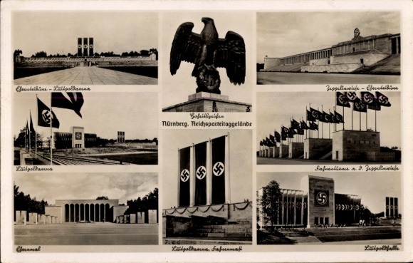 KP Norymberga w Środkowej Frankonii, tereny partii nazistowskiej, łąka Zeppelina, Luitpold Arena, pomnik