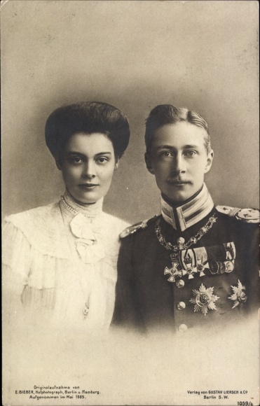 Ak Kronprinz Wilhelm von Preussen, Kronprinzessin Cecilie von Preußen, Liersch 1059 4