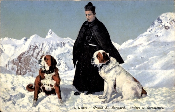 Postcard Grand St. Bernard, Saint Bernard