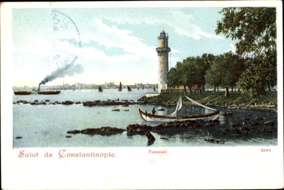 Postcard Constantinople Istanbul Türkiye, Fanaraki, view of lighthouse