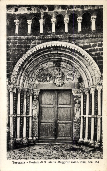 Ak Tuscania Lazio, Portale di S. Maria Maggiore