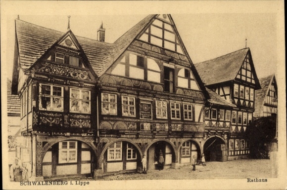 Ak Schwalenberg in Lippe, Rathaus