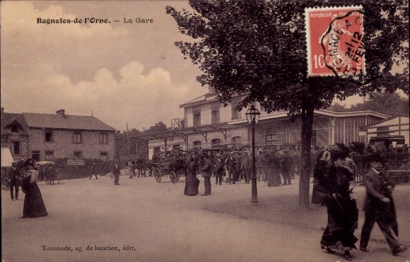 Postcard Bagnoles de l'Orne Orne, the train station