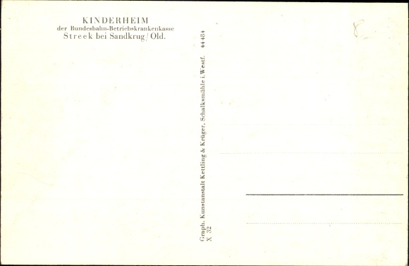 Postcard Streek Sandkrug Hatten in Oldenburg, children&#39;s home