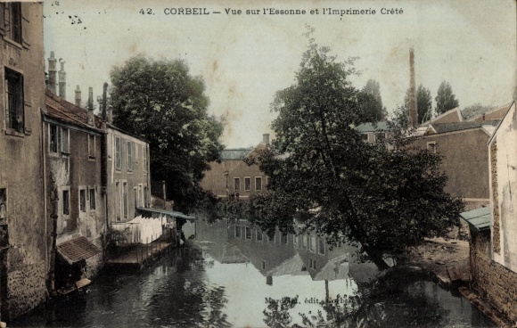 Ak Corbeil Essonne, Druckerei Crete