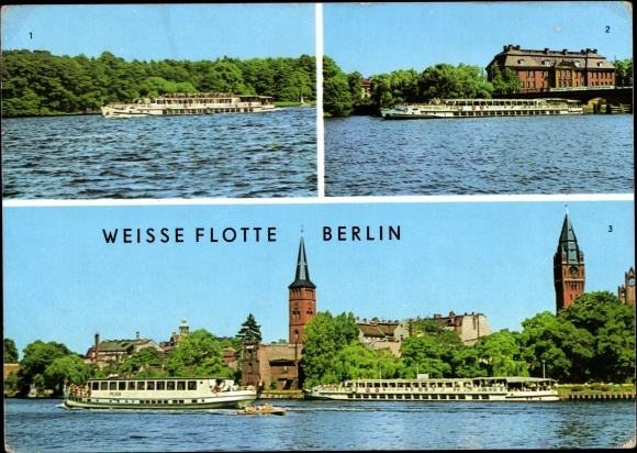 PC Berlin Koepenick, White Fleet, luxury ships on the long lake, Koepenick Castle, old town