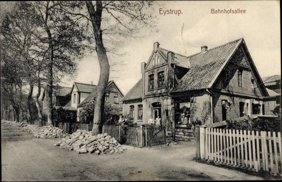 Postcard Eystrup in Lower Saxony, Bahnhofsallee