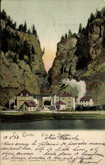 Ak Le Locle Kt Neuenburg, Felspass, Häuser