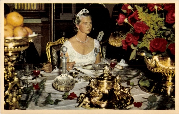 Ak 90. Geburtstag von König Gustaf V, Gala, Prinzessin Sibylla