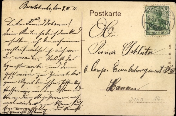 Postcard Buxtehude in Lower Saxony, Estepartie, painting school