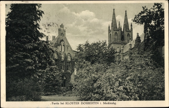 Postcard Dobbertin Mecklenburg, monastery Dobbertin, church