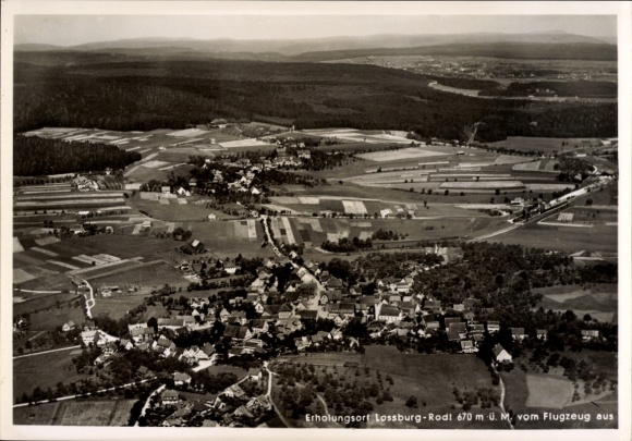Ak Rodt Loßburg im Schwarzwald, Fliegeraufnahme