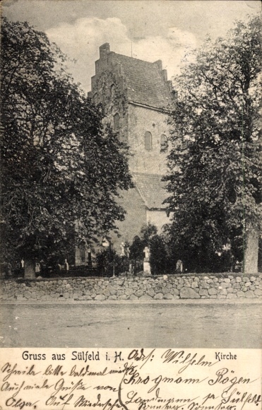 Postcard Sülfeld in Holstein, Church