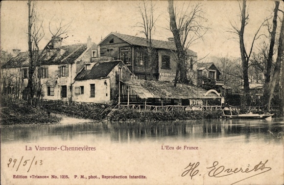 Ak La Varenne Chennevieres en Val de Marne, L'Ecu de France