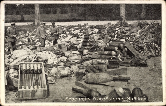 Ak Erbeutete französische Munition, Wurf und Flatterminen, Handgranaten