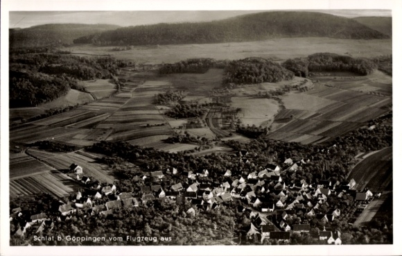 Postcard Schlat in Württemberg, aerial photograph