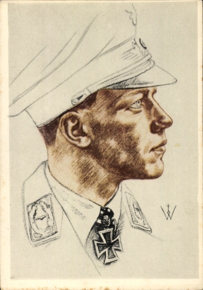 Künstler Ak Willrich, Major Wick, Kommodore eines Jagdgeschwaders, VDA E 11, Luftwaffe II. WK