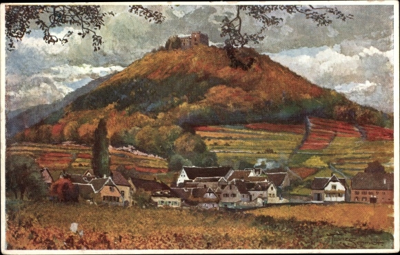 KP artysty Schmidt, Franz, Hambach, m. Maxburg w jesiennym nastroju