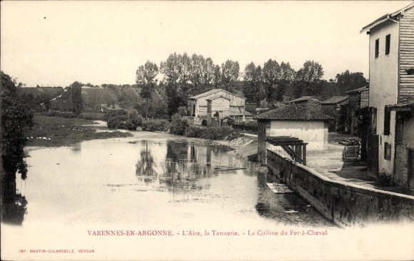 Postcard Varennes en Argonne Meuse, L'Aire, le Tannerie